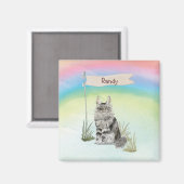 Individuelle Name Maine Coon Cat Pet Magnet (Vorderseite/Rückseite)