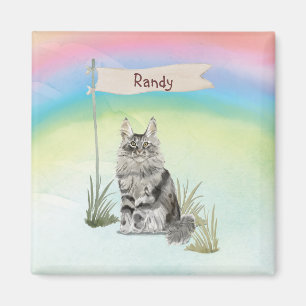 Individuelle Name Maine Coon Cat Pet Magnet
