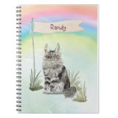 Individuelle Name Maine Coon Cat Pet Notizblock (Vorderseite)