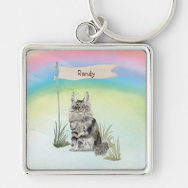 Individuelle Name Maine Coon Cat Pet Schlüsselanhänger