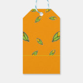 Individuelle Name-Mais auf Orange Geschenkanhänger (Rückseite)