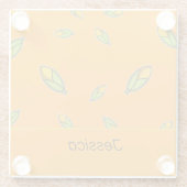 Individuelle Name-Mais auf Orange Glasuntersetzer (Rückseite)