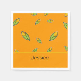 Individuelle Name-Mais auf Orange Serviette