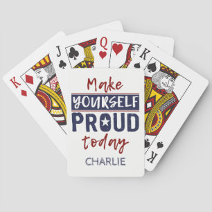 individuelle Name "Make Yourself Proud", der Karte Spielkarten