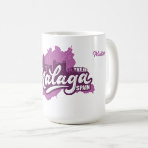 Individuelle Name Malaga Spanien Kaffeetasse