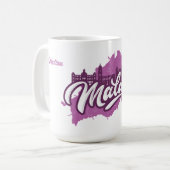 Individuelle Name Malaga Spanien Kaffeetasse (Vorderseite Links)