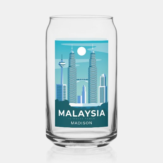 Individuelle Name MALAYSIA Dosenglas (Vorderseite)