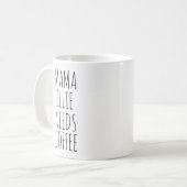 Individuelle Name Mama braucht Kaffee, Geschenk fü Kaffeetasse (Vorderseite Links)