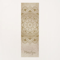 Individuelle Name Mandala Om Gold Glitzer Übung
