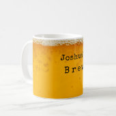 Individuelle Name/Mans Beer Bar Brew Kaffeetasse (Vorderseite Links)