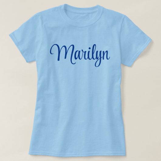 Individuelle Name Marilyn Basic T - Shirt (Design vorne)
