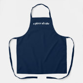 Individuelle Name Marineblau Monogramm elegant Schürze (Vorderseite)