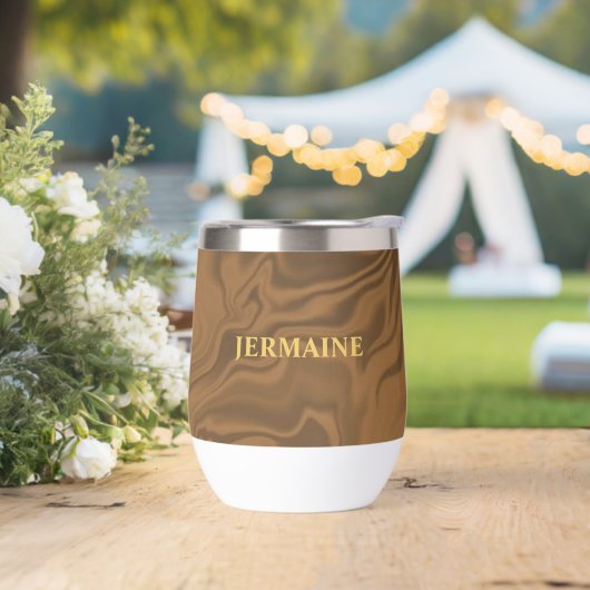 Individuelle Name Marmor braune Textur (Hochzeit)