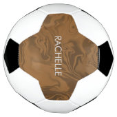 Individuelle Name Marmor braune Textur Fußball (Gedreht)