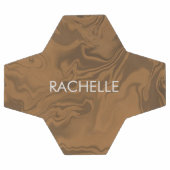 Individuelle Name Marmor braune Textur Fußball (Flach)