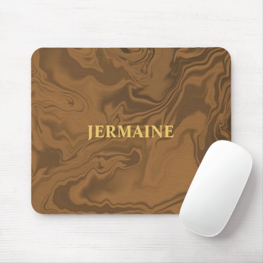 Individuelle Name Marmor braune Textur Mousepad (Mit Mouse)