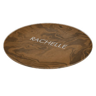 Individuelle Name Marmor braune Textur Schneidebrett