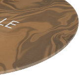 Individuelle Name Marmor braune Textur Schneidebrett (Ecke)