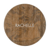 Individuelle Name Marmor braune Textur Schneidebrett (Vorderseite)