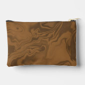 Individuelle Name Marmor braune Textur Zubehörtasche (Rückseite)