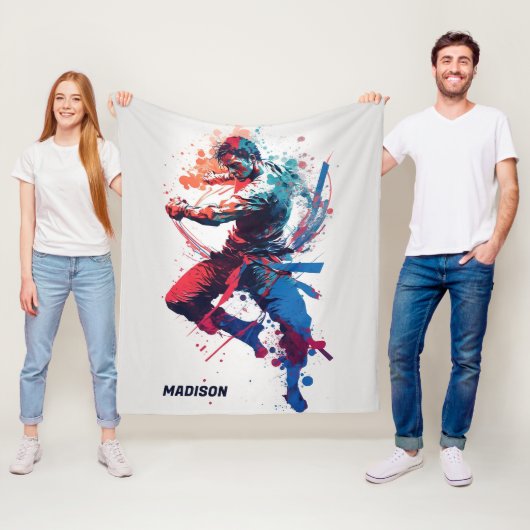Individuelle Name Martial Arts Fleecedecke (Beispiel)