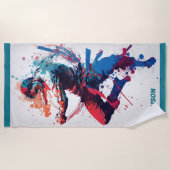 Individuelle Name Martial Arts Strandtuch (Vorderseite)