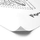 Individuelle Name März Daffodil Birth Blume Poster (Ecke)