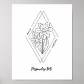 Individuelle Name März Daffodil Birth Blume Poster (Vorne)