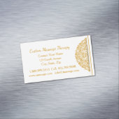 Individuelle Name Massage Therapie Gold Mandala Magnetische Visitenkarte (Beispiel)