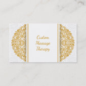 Individuelle Name Massage Therapie Gold Mandala Visitenkarte (Rückseite)