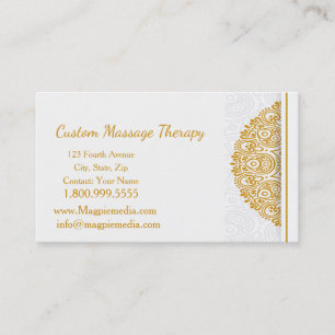 Individuelle Name Massage Therapie Gold Mandala Visitenkarte
