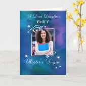 Individuelle Name-Master-Abschluss eines Fotos Karte (Gelbe Blume)