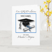 Individuelle Name Master's Degree Man Abschluss Bl Karte (Gelbe Blume)