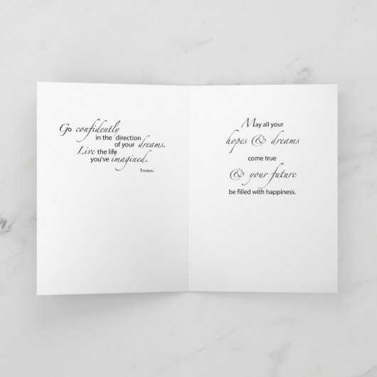 Individuelle Name Master's Degree Man Abschluss Bl Karte (Innenseite)