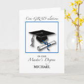 Individuelle Name Master's Degree Man Abschluss Bl Karte (Gelbe Blume)