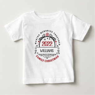 Individuelle Name Matching Family Weihnachten Baby T-shirt