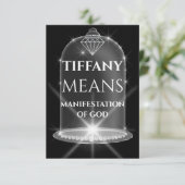 Individuelle Name Meaning Diamond Graduate Spark Einladung (Stehend Vorderseite)