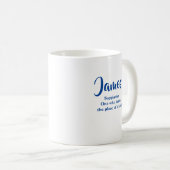 Individuelle Name Meaning James Blue Kaffeetasse (VorderseiteRechts)