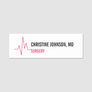 Individuelle Name Medical Heartbeat Ärzteschaft Namensschild