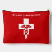 Individuelle Name Medizinisch Beruflich Zubehörtasche (Rückseite)