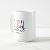 Individuelle Name Medizinische Assistenzärztliche Kaffeetasse (Vorderseite Links)