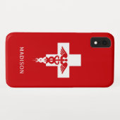Individuelle Name Medizinische Berufliche Telefonf Case-Mate iPhone Hülle (Rückseite (Horizontal))