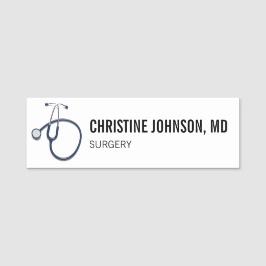 Individuelle Name| Medizinisches Stethoskop| Ärzte Namensschild (Vorderseite)