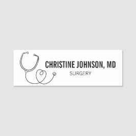 Individuelle Name| Medizinisches Stethoskop| Ärzte Namensschild