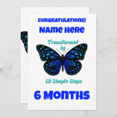 Individuelle Name/Meilensteine Feiertagskarte (Vorne/Hinten)