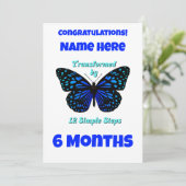 Individuelle Name/Meilensteine Feiertagskarte (Stehend Vorderseite)