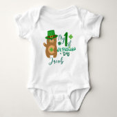 Individuelle Name Mein erstes St. Patrick's Day Kl Baby Strampler (Vorderseite)