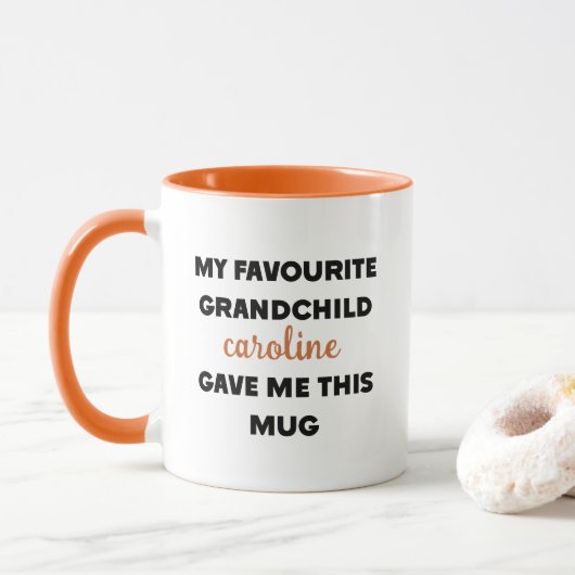 Individuelle Name, mein Lieblingskind gab mir das Tasse (Mit Donut)