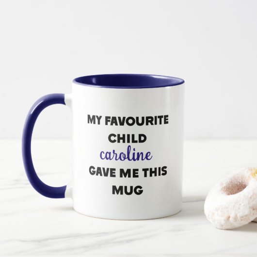 Individuelle Name, mein Lieblingskind gab mir das Tasse (Mit Donut)
