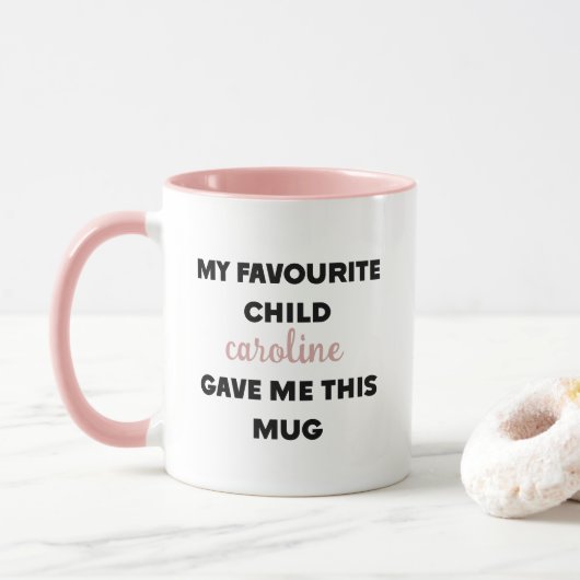 Individuelle Name, mein Lieblingskind gab mir das Tasse (Mit Donut)